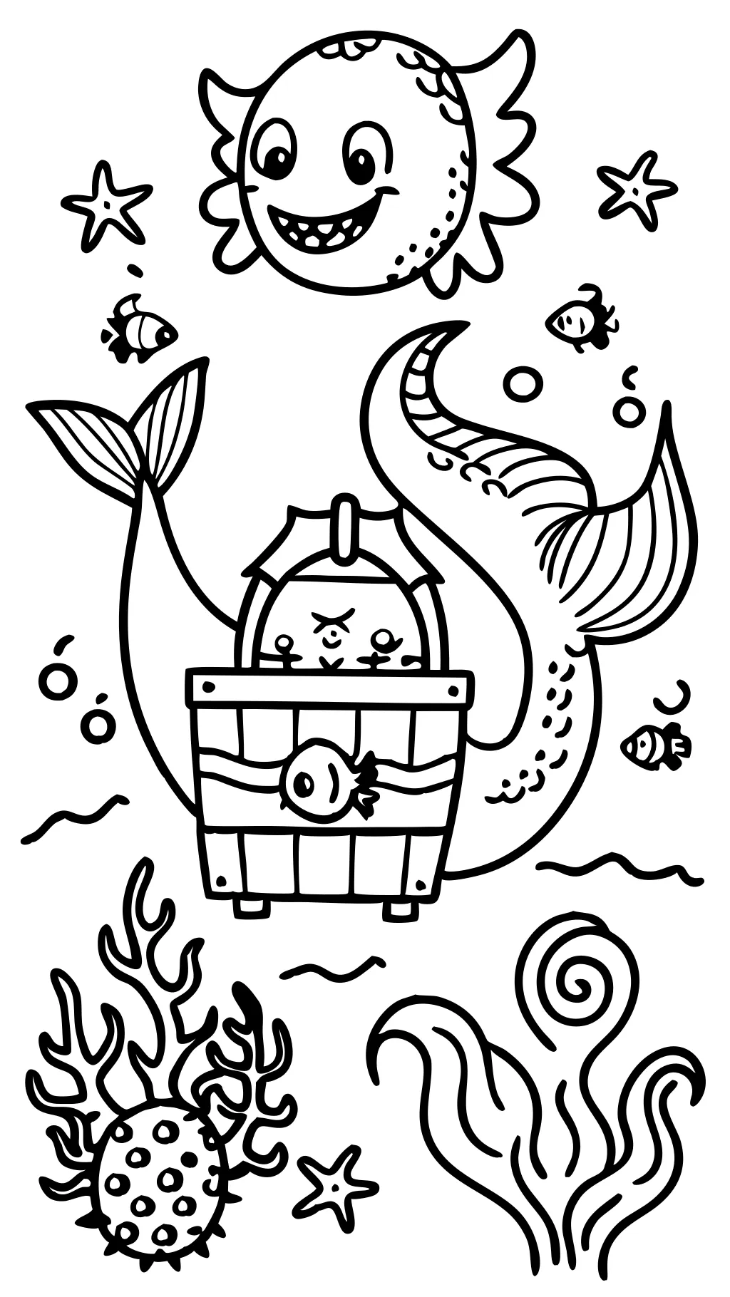 coloriages de monstres marins